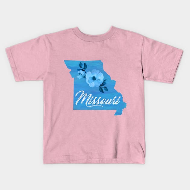 The State of Missouri - Watercolor Kids T-Shirt by loudestkitten